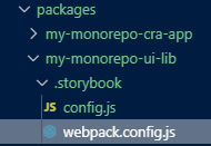 文件 webpack.config.js 位于 packages/my-monorepo-ui-lib/.storybook 中