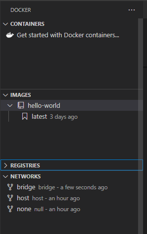 VSCode Docker 扩展程序可在本地主机上运行