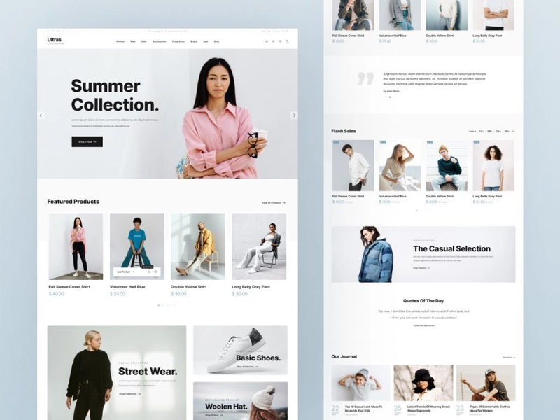 Ultras - Free Clothing Store eCommerce Store HTML Website Template