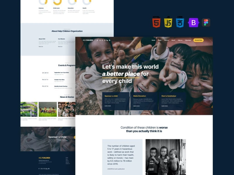 Help Children - Free Bootstrap 5 HTML Website Template for Non-profit Organizations