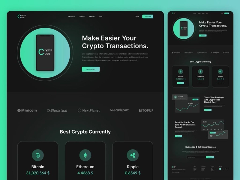 Cryptocode - Free Cryptocurrency Bootstrap 5 HTML Template