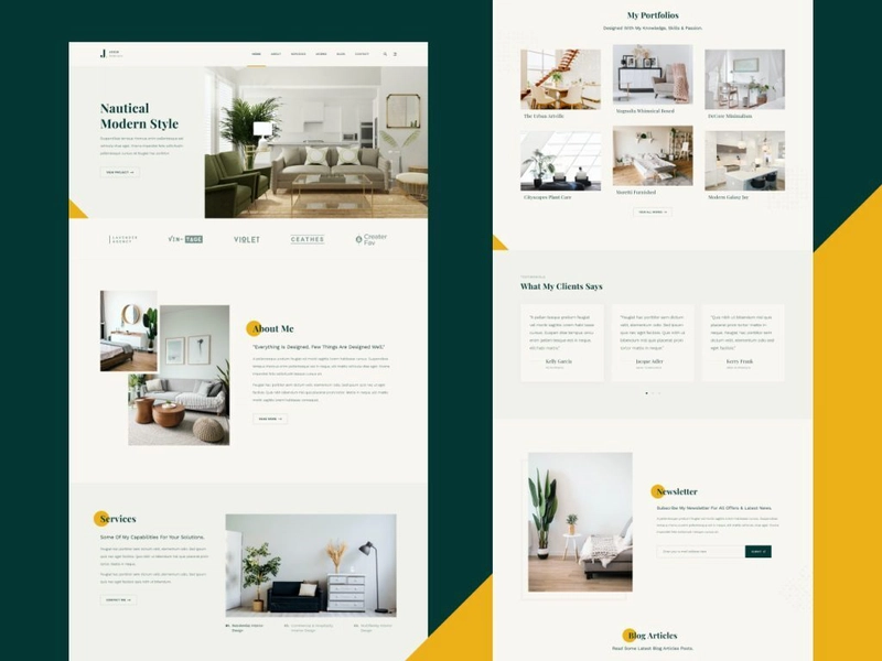 Jesse - Free HTML CSS Website Template for Interior Designers Portfolio
