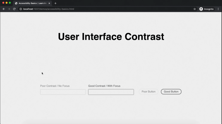 键盘焦点在输入和按钮上的演示