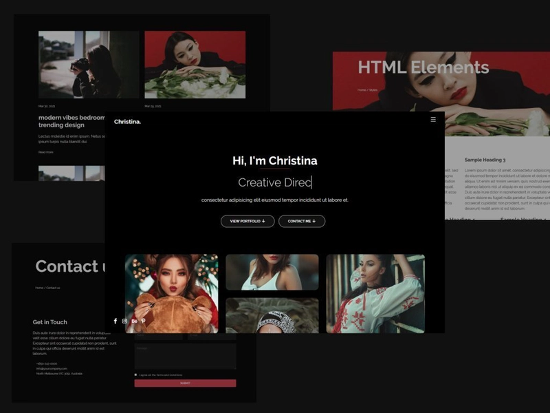 Christina - Creative Portfolio HTML CSS Template for Photographers