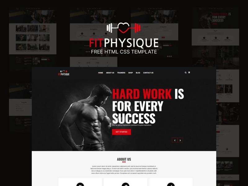 FitPhysique - Free Fitness/Gym HTML CSS Template