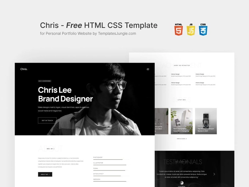 Chris - Free Creative Portfolio HTML CSS Template
