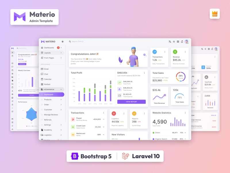 Laravel 管理模板