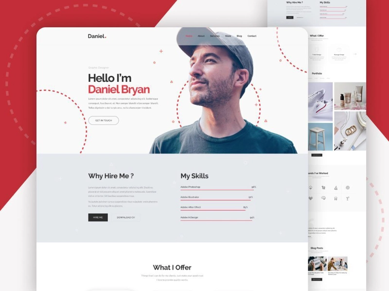 Daniel – Portfolio Website Template