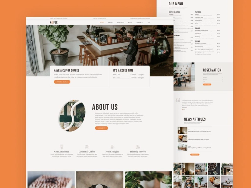 Kofee – Cafe and Coffee Shop Template