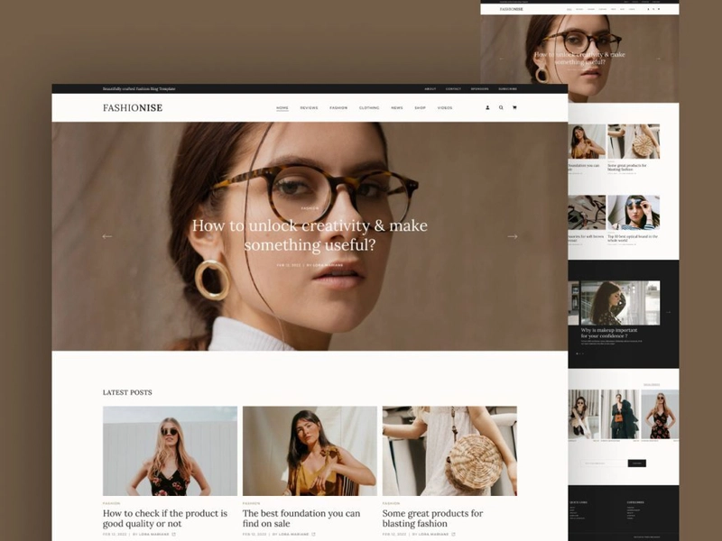 Fashionise – Fashion Blog Template